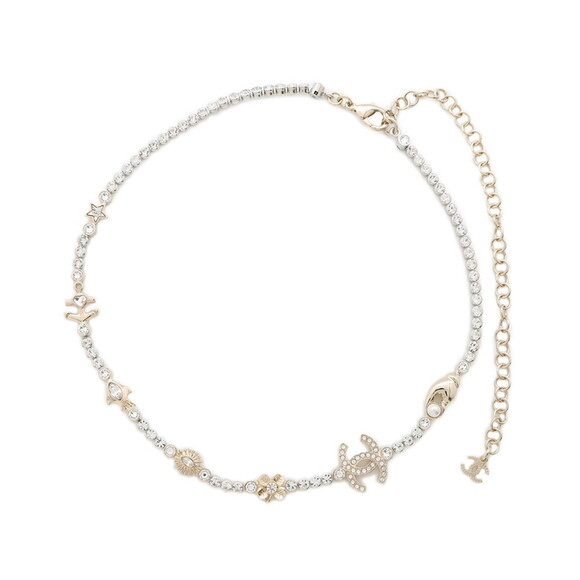 CHANEL Gold Pearl Logo Necklace - Picture 1 of 11
